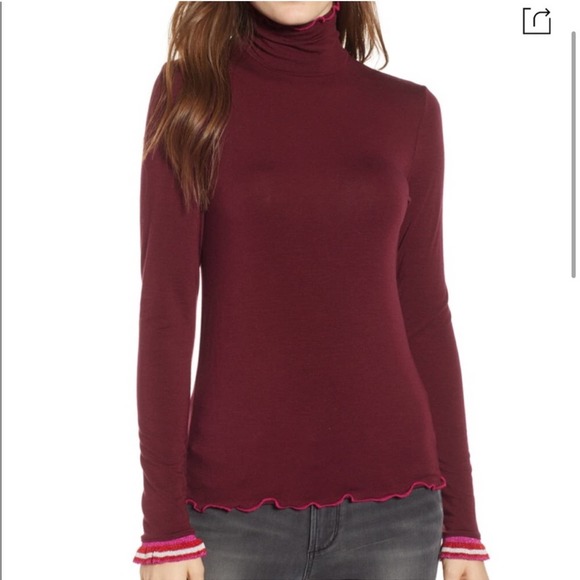 Splendid Tops - SPLENDID X Margherita Dolce Vita Ruffle Turtleneck